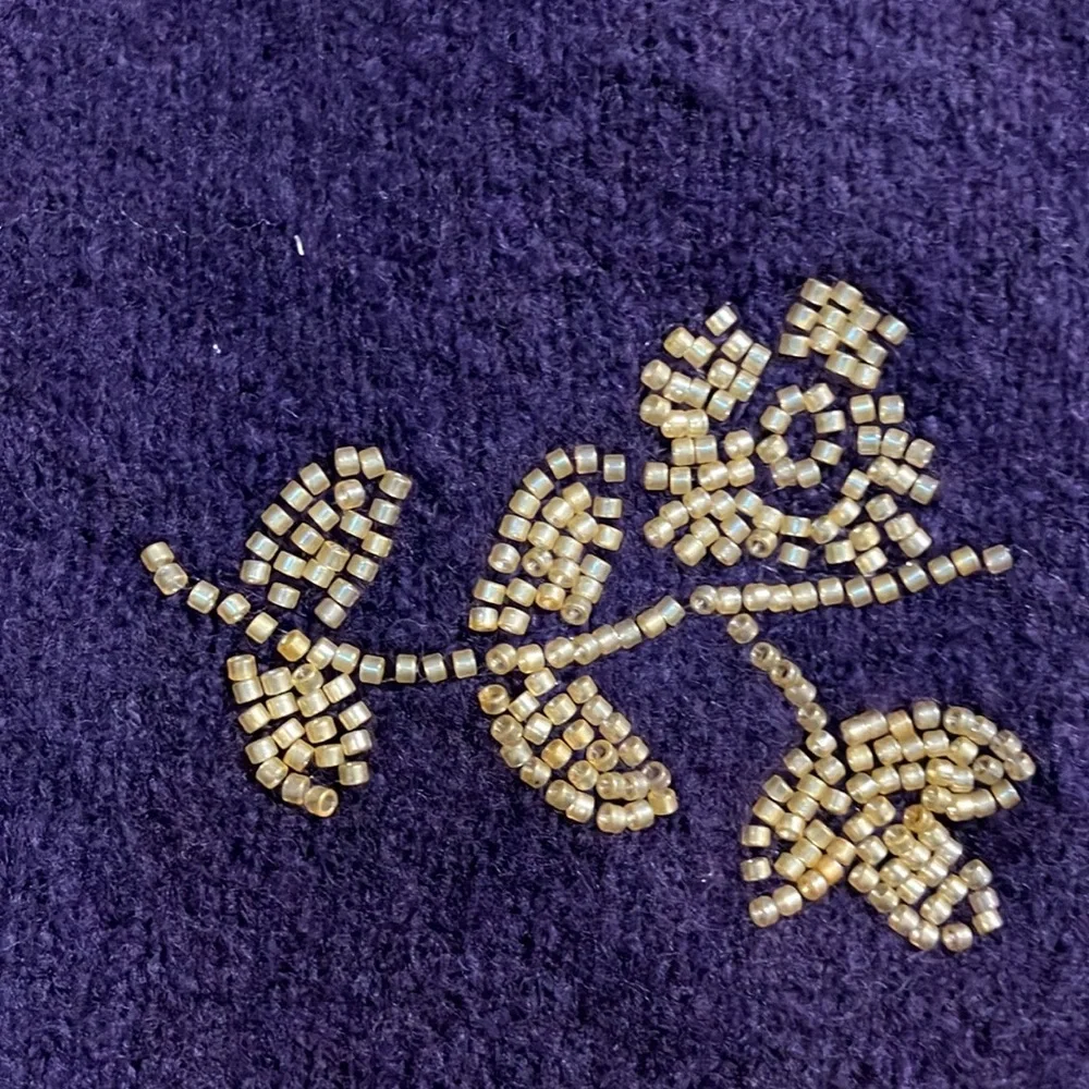 🔥 10 for $100 🔥 Zara beaded knit crop top wool blend purple - Picture 5 of 9